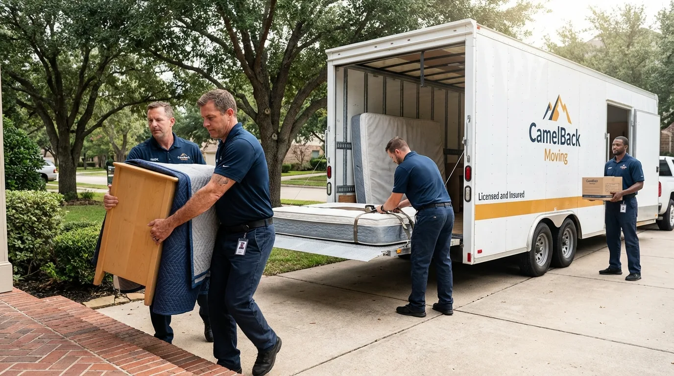 Crew loading residential truck for cross-state move from Jersey Shore, PA