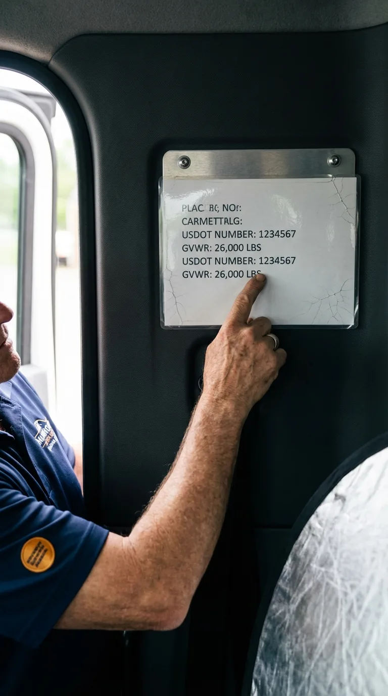 USDOT licensing placard verification in Jersey Shore